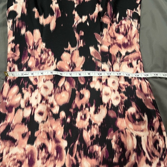 Dressbarn Floral Black and Pink Dress Size 4 - Picture 5 of 6